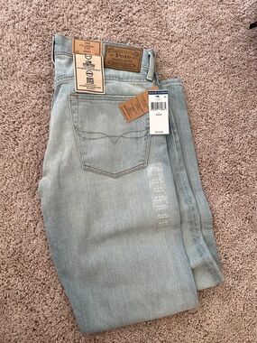 Polo by Ralph Lauren Men's Light Blue Relaxed Jeans